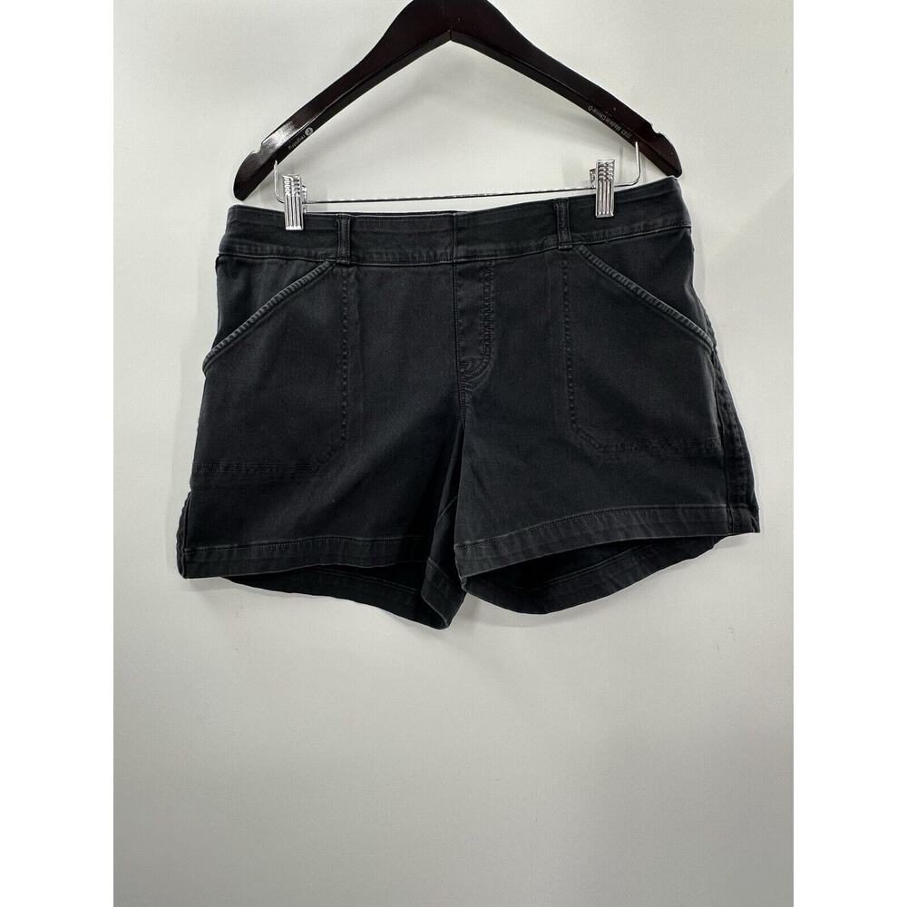 Spanx Stretch TWILL Shorts Washed Black (Grey) sz X-Large WOMENS